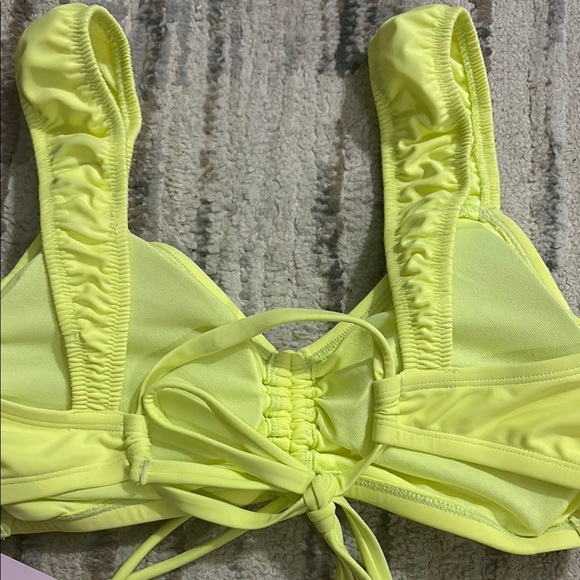 Yellow Ruched Bikini Top - Picture 3 of 3